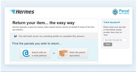 hermes return tracking